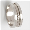 14k White Gold Men's Claddagh Wedding Ring 6mm