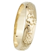 14k Yellow Gold Men's Narrow Claddagh Wedding Ring 5mm