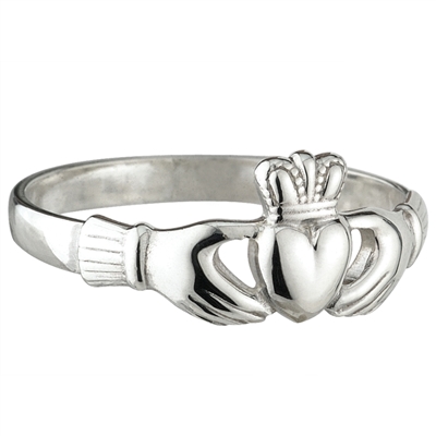 Sterling Silver Small Claddagh Ring 9mm