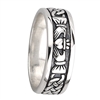 Sterling Silver Men's Oxidized Celtic Claddagh Ring 7mm