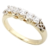 14k Yellow Gold Ladies Diamond Claddagh Eternity Ring