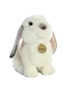 Lop Eared White Bunny Rabbit with Grey Ears Miyoni Collection 8" High