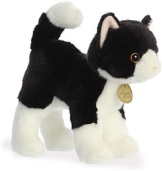 Tuxedo Black and White Cat  Miyoni Collection by Aurora 8.5" Long