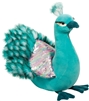 Payton Aqua Peacock Fuzzle 12" H