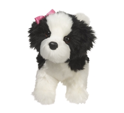 Poofy Shih-Tzu Black and White Floppy 10" L