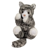Rebecca Gray Stripe Cat Handful 8" long without tail