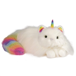 Ziggy Caticorn Ranibow Fuzzle Cat Unicorn 14" L