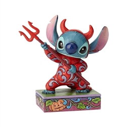 Jim Shore Enesco Disney Traditions Halloween Stitch as Devil 5.75" H