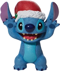 ENESCO DISNEY STITCH HOLIDAY SANTA HAT MINI FIGURINE 3.25" H