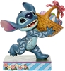 Jim Shore Enesco Disney Traditions Stitch Running With Easter Basket 5.75" H