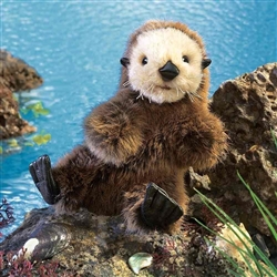 Baby Sea Otter Puppet 12" L