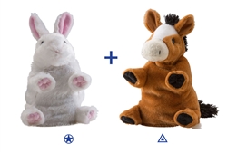 Switch A Rooz Horse and Bunny 7" H