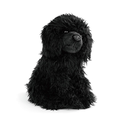 Black Poodle Plush Dog by Nat & Jules  9" High