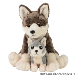 Wolf wtih Baby 12" H