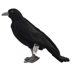 Black Crow Plush Toy by Hansa 8" H