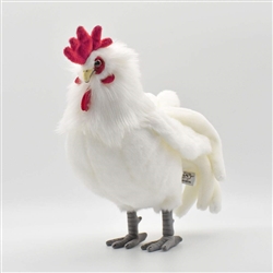 White Rooster Plush Toy by Hansa 12" H