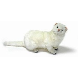 Hansa White Ferret 13" long without tail