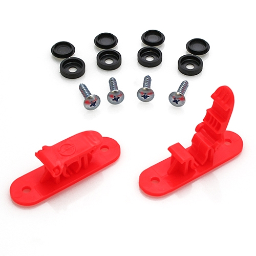 Skid Clamp Assembly 8.0mm Fluorescent Red