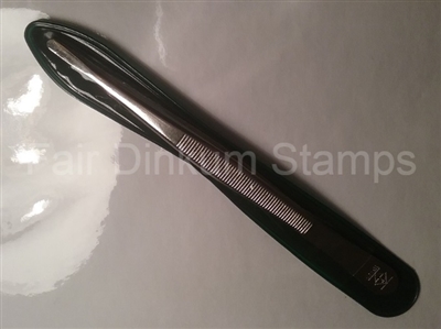 Lighthouse Stamp Tongs - Straight pointed Deluxe 12 cm with sleeve.