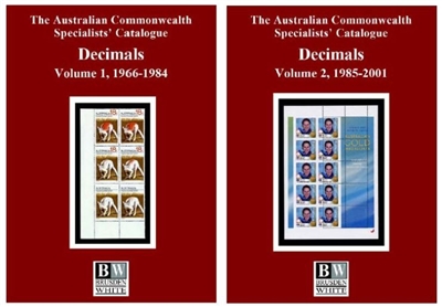 ACSC Decimals catalogue 2 Volume Set - 2021 3rd Edition Australian Commonwealth Specialists' Catalogue - BW Brusden White