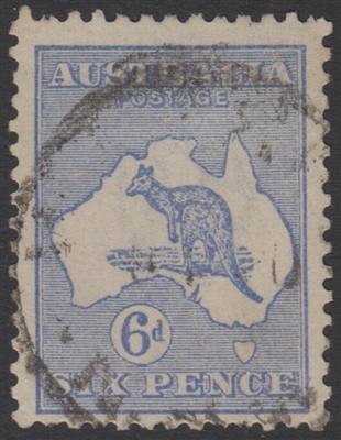 Kangaroo SG 38 ACSC 19 3rd watermark 6d ultramarine Die II