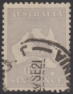 Kangaroo SG 38b ACSC 19E 3rd watermark 6d Dull Grey-Blue Die II