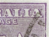 Kangaroo flaw 26(2)da 2L1 Dent in right frame opposite tip of Cape York 9d Nine Pence 3rd Watermark SG 39 listed variety