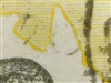 Kangaroo flaw ON PIECE ACSC 44(D)va R59 Break in coast of Gulf of Carpentaria SG 42 5/- Five Shillings 3rd watermark listed variety