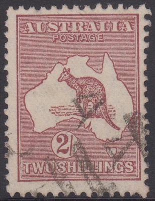 Kangaroo SG 110 ACSC 39 SMC watermark 2/- maroon