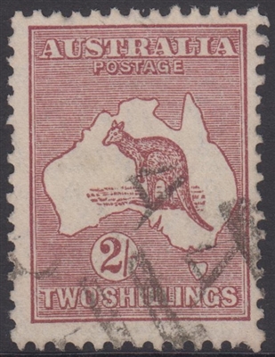 Kangaroo SG 110 ACSC 39 SMC watermark 2/- maroon