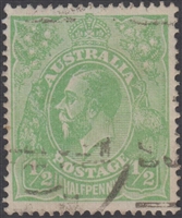 KGV SG 20 BW ACSC 63 1915-20 Â½d green