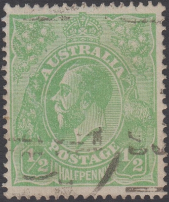 KGV SG 20 BW ACSC 63 1915-20 Â½d green