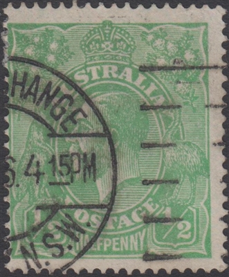 KGV SG 20 BW ACSC 63 1915-20 Â½d green