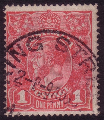 KGV SG 21 G15 BW ACSC 71F 1915 1d Reddish-pink on semi-surfaced paper