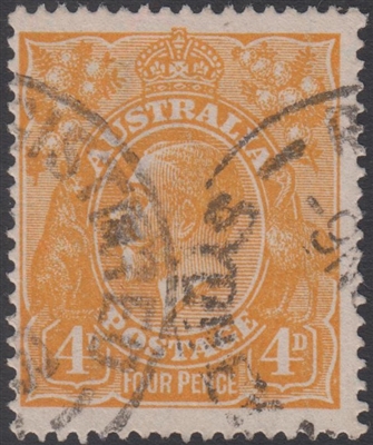 KGV SG 22d BW ACSC 110F 1916 4d dull orange