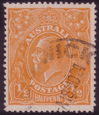 KGV SG 56 BW ACSC 66 1923 Â½d orange