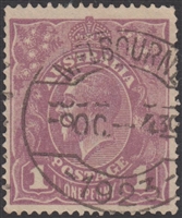 KGV SG 57 BW ACSC 76 1922 1d violet King George V Australia