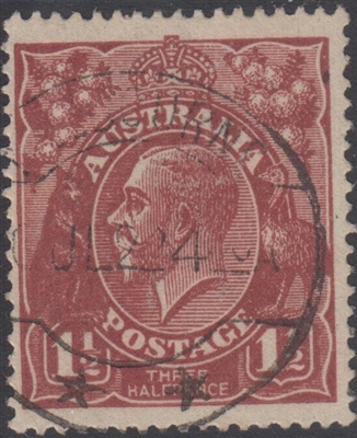 KGV SG 60 BW ACSC 87 1922 1Â½d bright red-brown