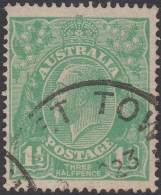 KGV SG 61 BW ACSC 88 1922 1Â½d Three Halfpence green