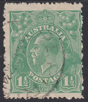 KGV SG 61a BW ACSC 88a 1923 1Â½d green