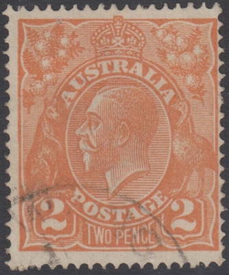 KGV SG 62 BW ACSC 95 2d two Pence orange King George V Australia