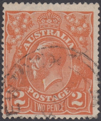 KGV SG 62 BW ACSC 95 2d two Pence orange King George V Australia