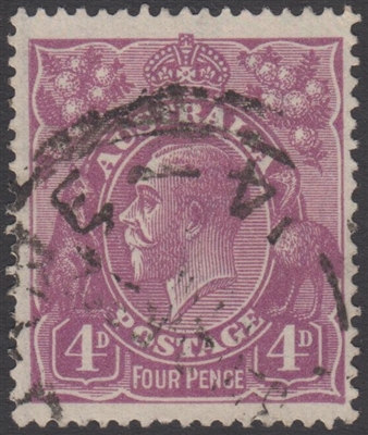 KGV SG 64 BW ACSC 111 4d violet King George V head Australia