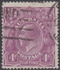 KGV SG 64 BW ACSC 111 4d violet King George V head Australia