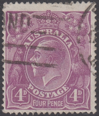KGV SG 64 BW ACSC 111 4d violet King George V head Australia