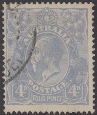 KGV SG 65 BW ACSC 112 1922 4d Four Pence Blue