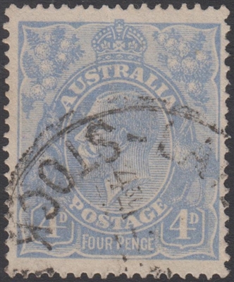 KGV SG 65 BW ACSC 112 1922 4d Four Pence Blue