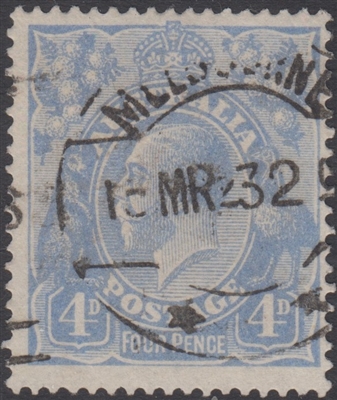 KGV SG 65 BW ACSC 112 1922 4d Four Pence Blue