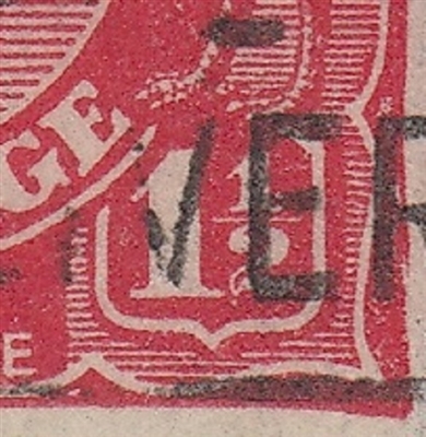 KGV SG 77 BW ACSC 89(24)o listed flaw 24R42 1Â½d red