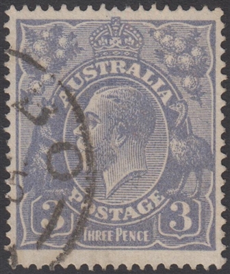 KGV SG 79 BW ACSC 105 Mullett Plates Die Ia 1926 3d Blue King George V head Australia